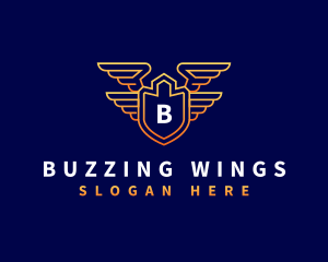 Shield Wing Security logo design