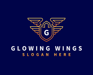 Shield Wing Security logo design