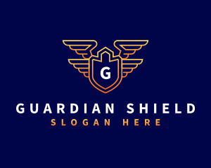 Shield Wing Security logo design