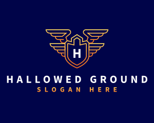 Shield Wing Security logo design