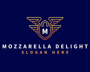 Shield Wing Security logo design