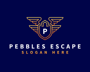 Shield Wing Security logo design