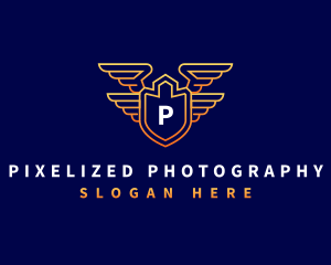 Shield Wing Security logo design