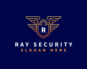 Shield Wing Security logo design