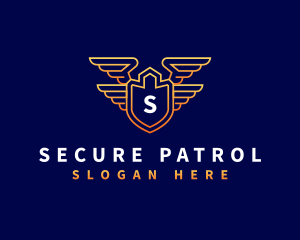 Shield Wing Security logo design