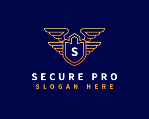 Shield Wing Security logo design