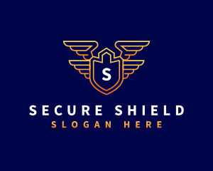 Shield Wing Security logo design