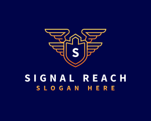 Shield Wing Security logo design