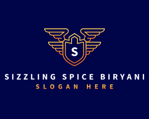 Shield Wing Security logo design