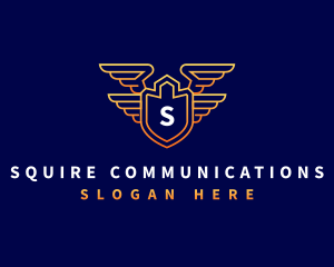 Shield Wing Security logo design