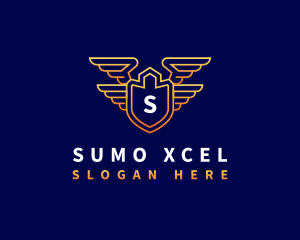 Shield Wing Security logo design