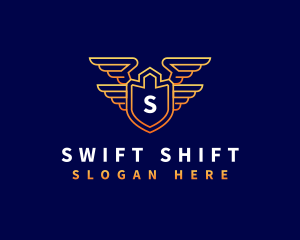 Shield Wing Security logo design