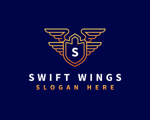 Shield Wing Security logo design