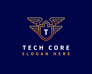 Shield Wing Security logo design