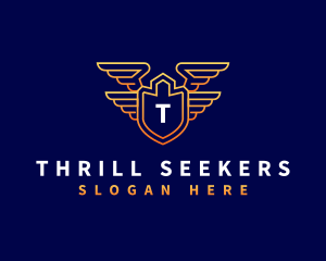 Shield Wing Security logo design