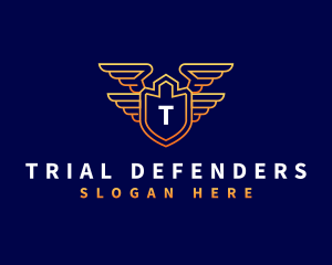 Shield Wing Security logo design