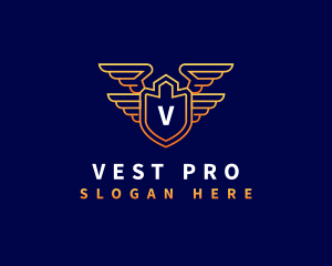 Shield Wing Security logo design