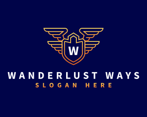 Shield Wing Security logo design