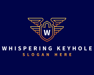 Shield Wing Security logo design