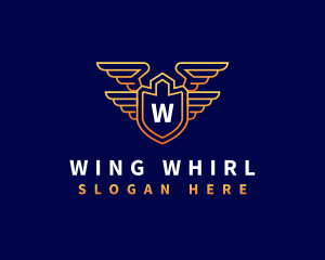 Shield Wing Security logo design