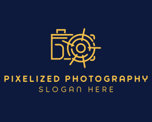 Camera Shutter Flash  logo design