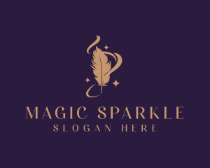 Mystical Feather Quill logo design