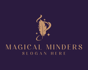 Mystical Feather Quill logo design