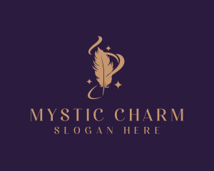 Mystical Feather Quill logo design