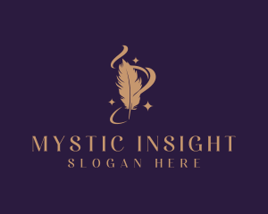 Mystical Feather Quill logo design