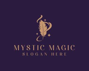 Mystical Feather Quill logo design