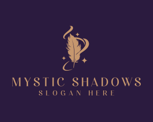 Mystical Feather Quill logo design