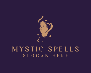 Mystical Feather Quill logo design