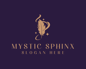 Mystical Feather Quill logo design