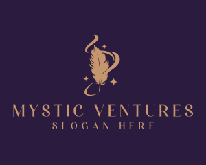 Mystical Feather Quill logo design