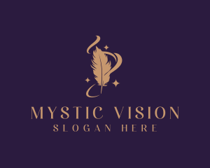 Mystical Feather Quill logo design