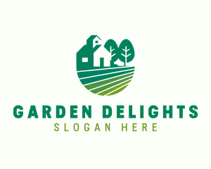 Landscaping Gardener Field logo design