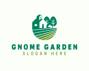 Landscaping Gardener Field logo design