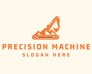 Mountain Excavator Machine logo design