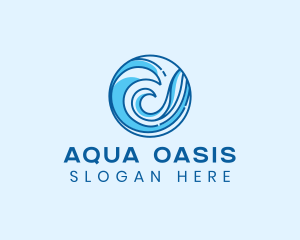 Ocean Wave Surfing logo design