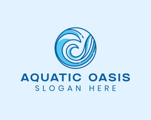 Ocean Wave Surfing logo design