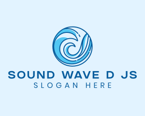 Ocean Wave Surfing logo design