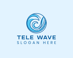 Ocean Wave Surfing logo design