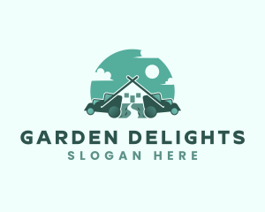 Lawn Mower House logo design