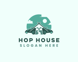 Lawn Mower House logo design