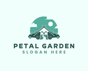 Lawn Mower House logo design