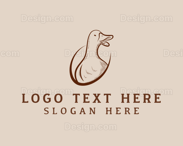 Rustic Duck Bird Logo