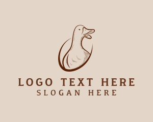 Rustic Duck Bird logo