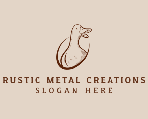 Rustic Duck Bird logo design