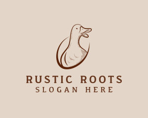 Rustic Duck Bird logo design