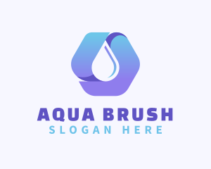 Purified Water Fluid logo design